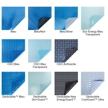 Couverture à bulles Quatro Oxo 500 µ - Bleu Transparent FORME A Couverture à bulles Quatro Oxo 500 µ - Bleu Transparent FORME A