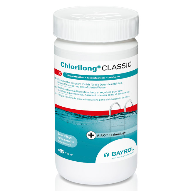 Chlorilong® CLASSIC Galets de 250g de chlore à dissolution lente La Coopérative des Pisciniers