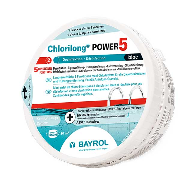 Chlorilong® POWER 5 bloc La Coopérative des Pisciniers