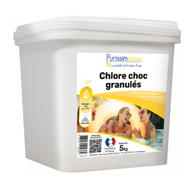 Chlore - Chlore choc granulésHydrapro La Coopérative des Pisciniers
