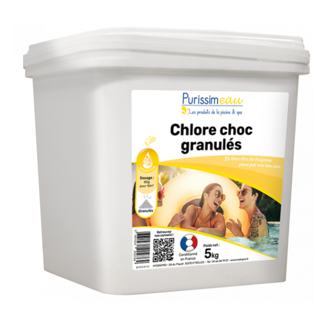 Chlore choc granulés La Coopérative des Pisciniers