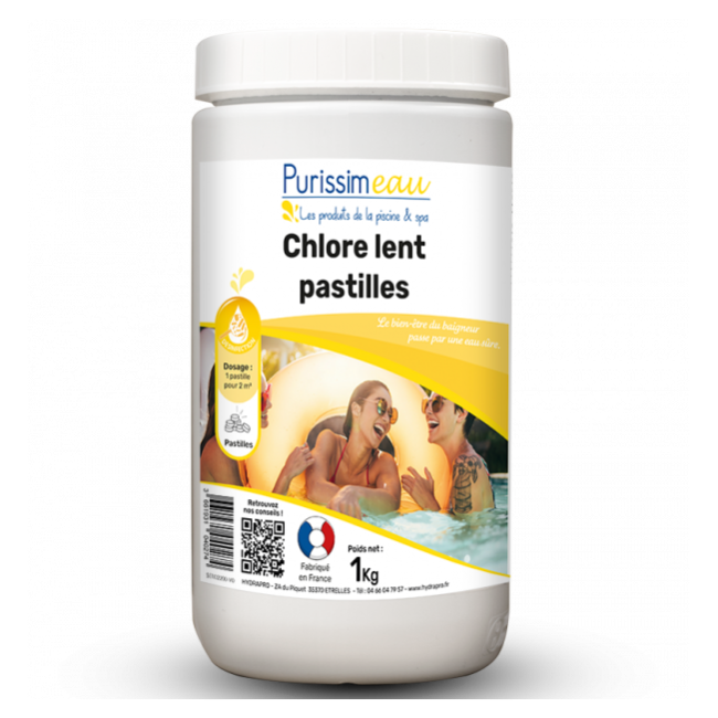 Chlore lent pastilles 20g La Coopérative des Pisciniers