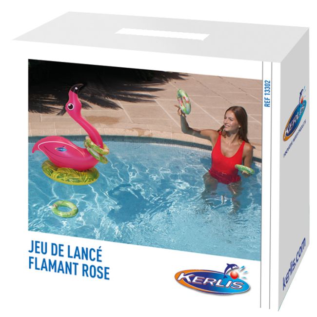 Jeu de lancé flamant rose