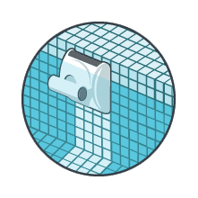 Nettoyage du fond des parois et ligne eau