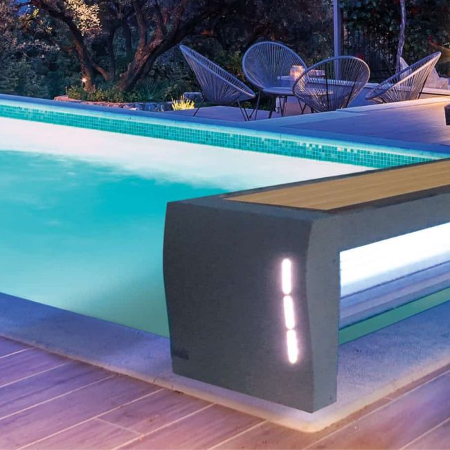 Couverture de sécurité automatique PRESTIGE pour piscine hors-sol PRESTIGE