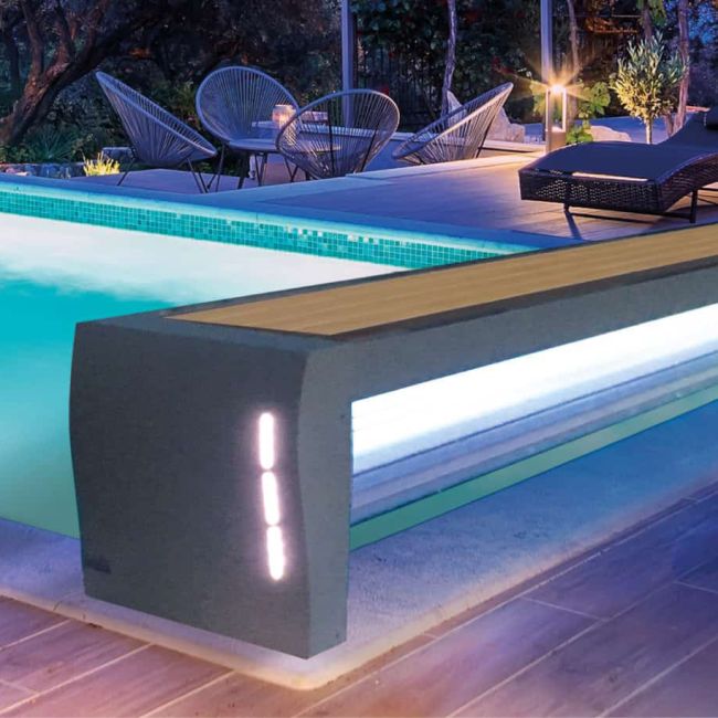 Couverture de sécurité automatique PRESTIGE pour piscine hors-sol PRESTIGE